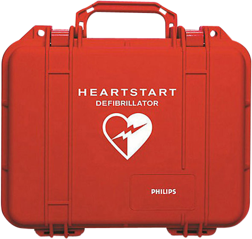 Hjärtstartarväska en röd väska med ett vitt hjärta på. Den röda väskan är en hård väska. 
