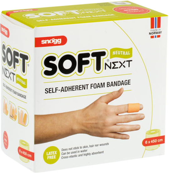 Första hjälpen kit med en vit kartong med en bild på en hand som har plåster på fingret. Denna är för sårvård. 