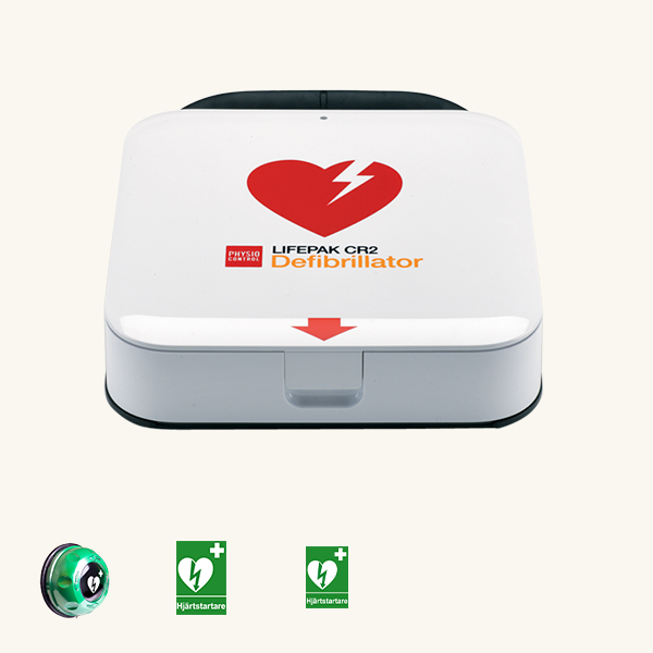 Hjärtstartarpaket Lifepak CR2 med skåp, HLR dockor & hjärtstartare. Fri frakt över 800 kr, alltid med snabb leverans.