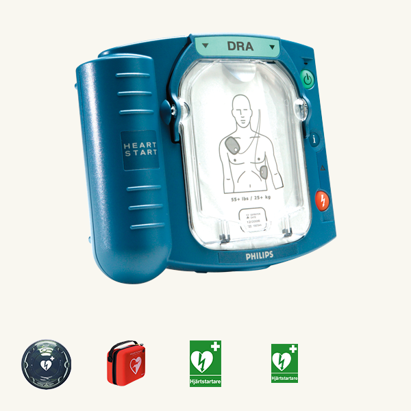 Hjärtstartarpaket Philips HS1 med väska och Rotaid utomhusskåp (-20 C), HLR dockor & hjärtstartare. Fri frakt över 800 kr, alltid med snabb leverans.