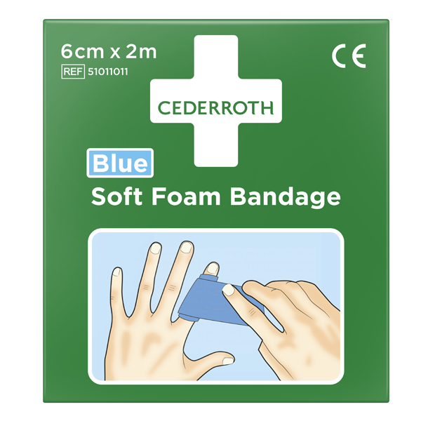Soft foam bandage blue 6 cm x 2 m, HLR dockor & hjärtstartare. Fri frakt över 800 kr, alltid med snabb leverans.