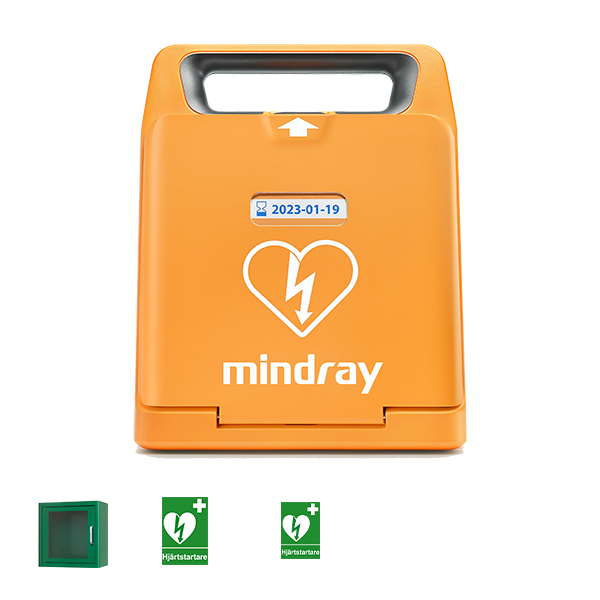 Hjärtstartarpaket Mindray Beneheart C1A med plåtskåp, HLR dockor & hjärtstartare. Fri frakt över 800 kr, alltid med snabb leverans.