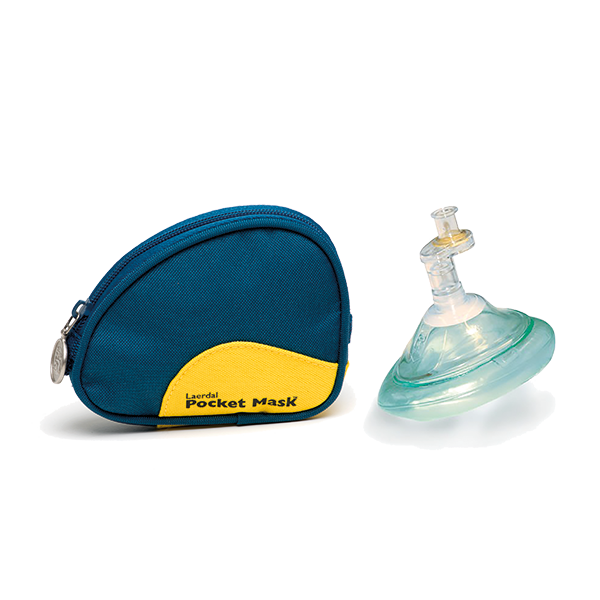 Laerdal Pocketmask med O2-nippel, mjuk väska, HLR dockor & hjärtstartare. Fri frakt över 800 kr, alltid med snabb leverans.