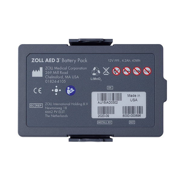 Batteri till AED 3, HLR dockor & hjärtstartare. Fri frakt över 800 kr, alltid med snabb leverans.